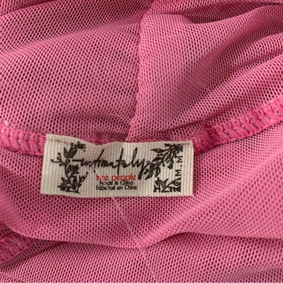 Free People Intimately Pink Mesh Bodysuit (NWT) - Size Medium - Picture 5 of 7